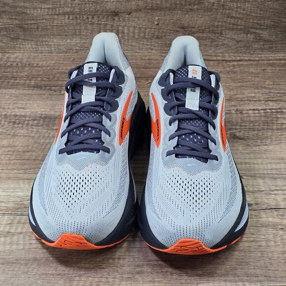 Brooks Ghost 17 Men\'s Size 13 Wide 2E Gray Orange Running Shoes (1104422E048)